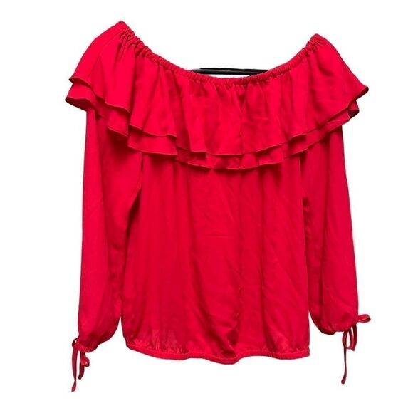 🌟70% OFF🌟Michael Kors🌟Off Shoulder Red Top - Picture 1 of 2